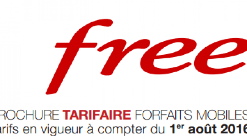 Free Mobile publie une nouvelle brochure tarifaire à compter du 1er Aout