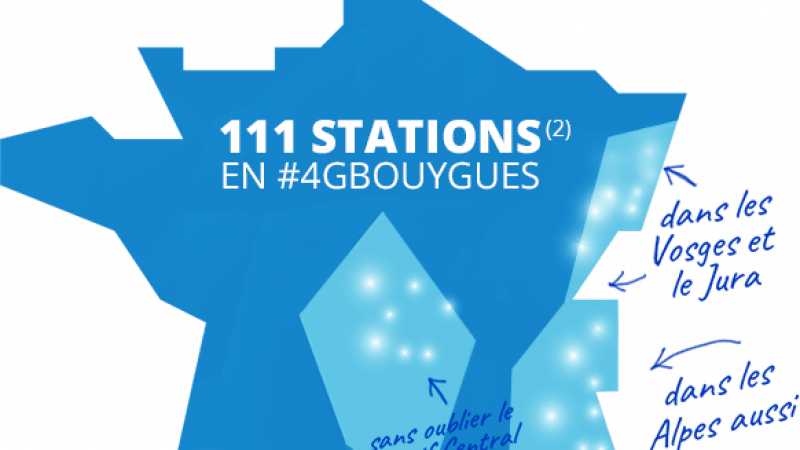 Bouygues annonce être N° 1 sur la couverture 4G des stations de ski, et vous propose de la tester gratuitement