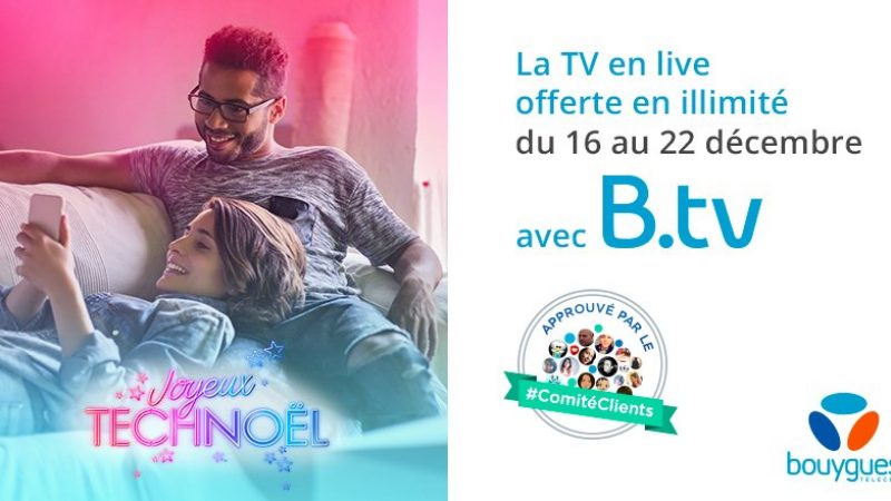 A l’occasion de Noël, Bouygues Télécom offre l’accès à son service TV mobile durant quelques jours