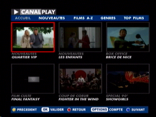 Nouvelle interface Canalplay