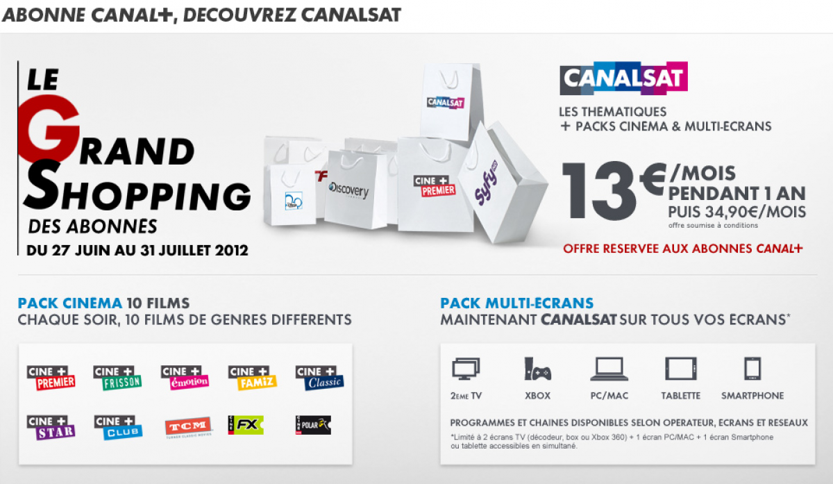Canal + et CanalSat soldent leurs abonnements