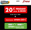 Nouvelle offre « Les chaînes Canal+ » à 20€ durant 6 mois chez Free