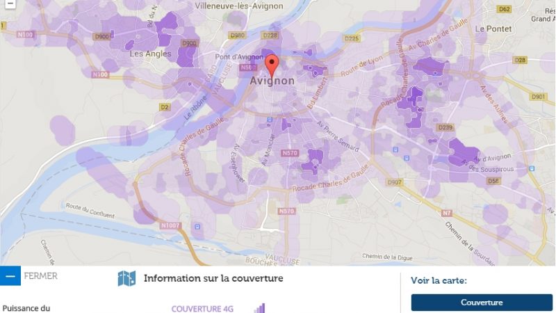 Couverture et débits 4G Free Mobile : Focus sur Avignon