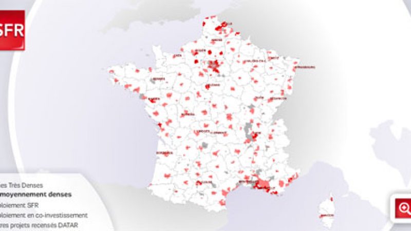 SFR publie sa carte de déploiement de la fibre