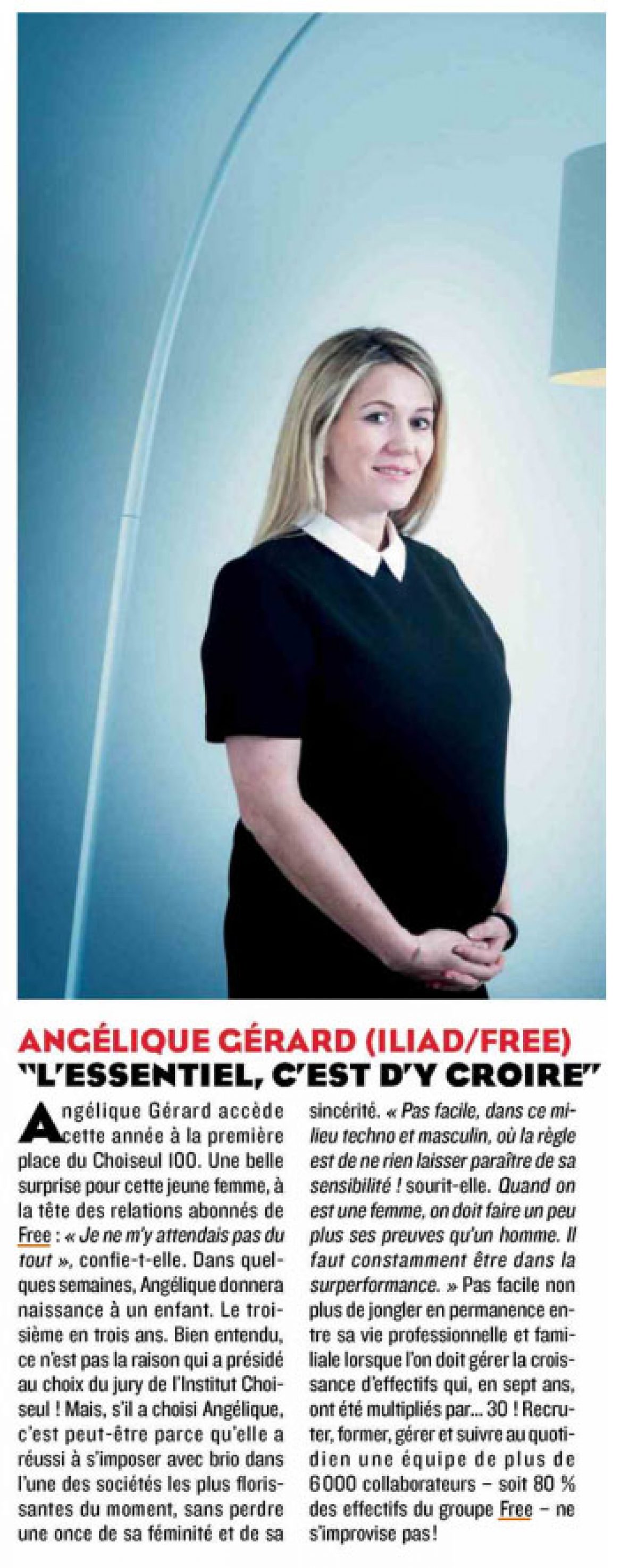 Angélique Gérard (Iliad/Free) succède à Emmanuel Macron à la 1ère place du palmarès Choiseul des 100 nouveaux leaders économiques
