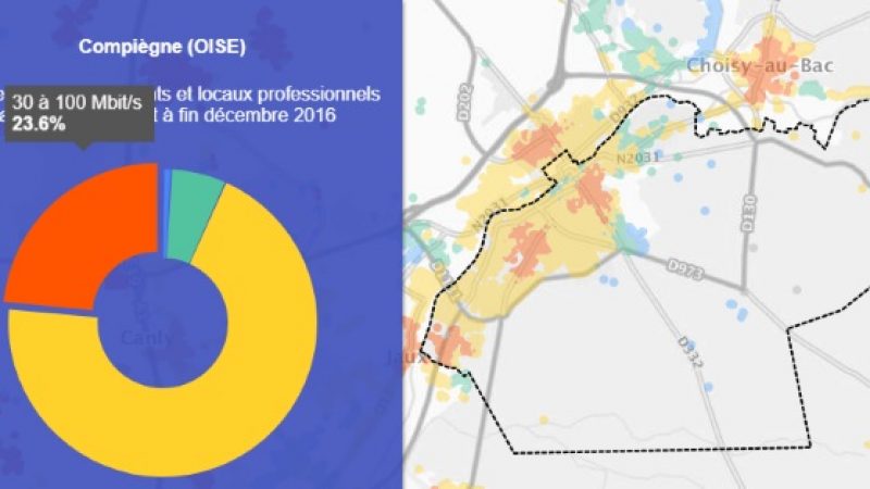 Découvrez les cartes du déploiement très haut débit de Compiègne