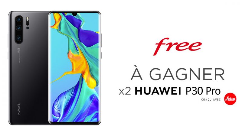 Free propose un nouveau concours et fait gagner deux Huawei P30 Pro