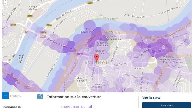 Couverture et débit 4G Free Mobile : Focus sur Avignon