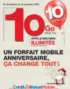 Pour ses 10 ans EI Télécom (NRJ Mobile, Crédit Mutuel Mobile, etc.) lance un forfait anniversaire avec 10Go