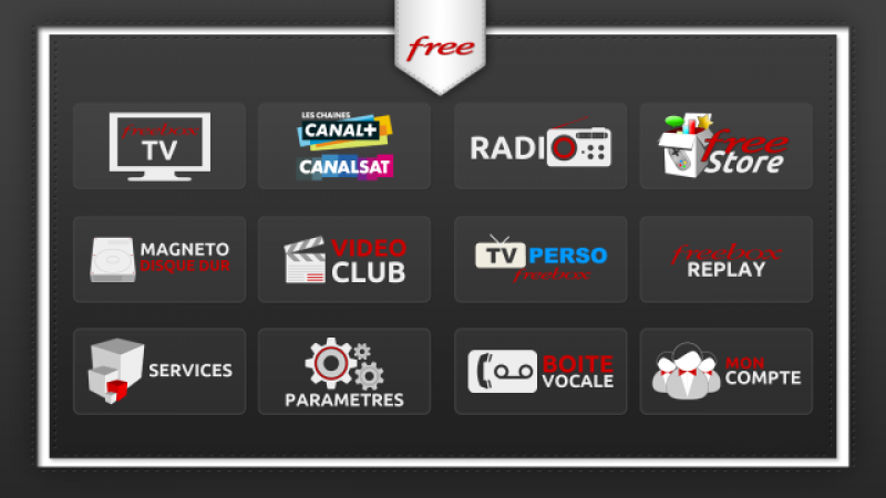 Free lance la nouvelle interface TV sur la Freebox HD