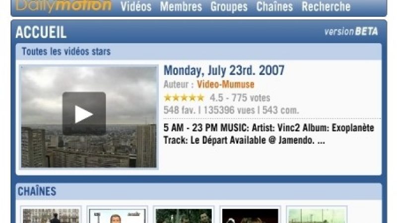 Dailymotion bientôt sur la Freebox ?