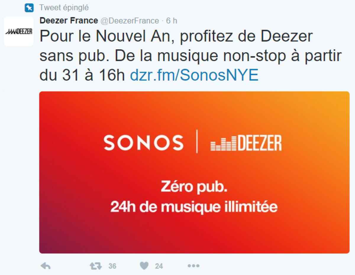 Pour le jour de l’an, profitez de 24h de musique illimitée sur Deezer