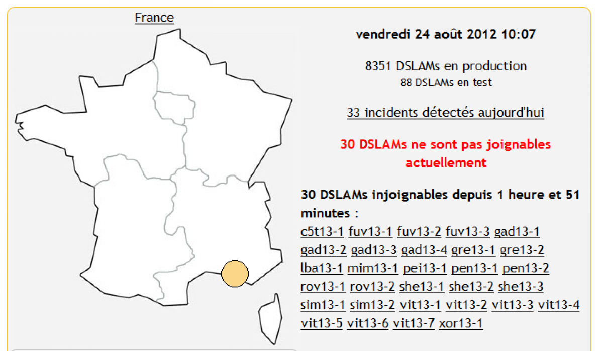Free : Panne des DSLAM dans les Bouches du Rhône
