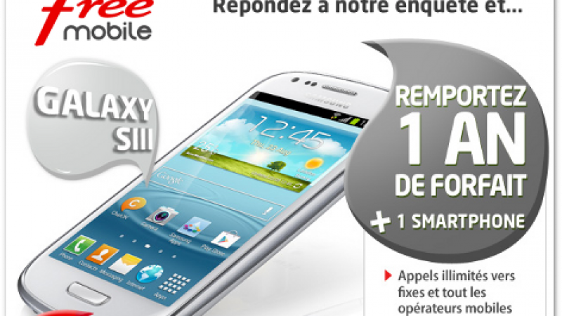 [MàJ] Enquête : 1 an d’abonnement à FreeMobile et un Samsung Galaxy S3