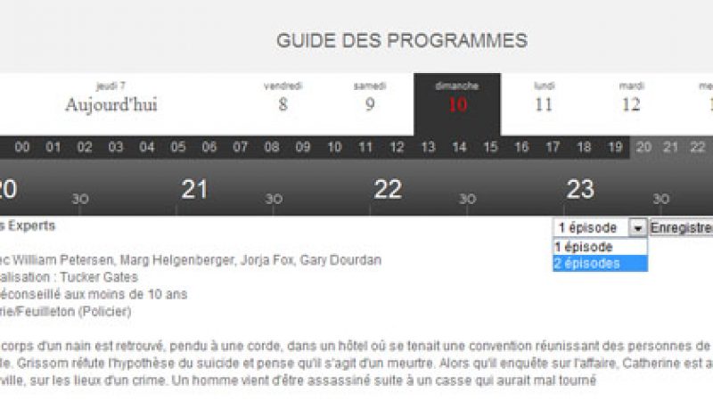 Nouvelle fonction pour l’enregistrement à distance de la Freebox