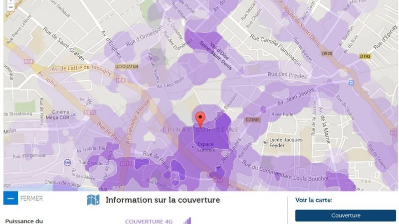 Couverture et débit 4G Free Mobile : Focus sur Epinay-sur-Seine