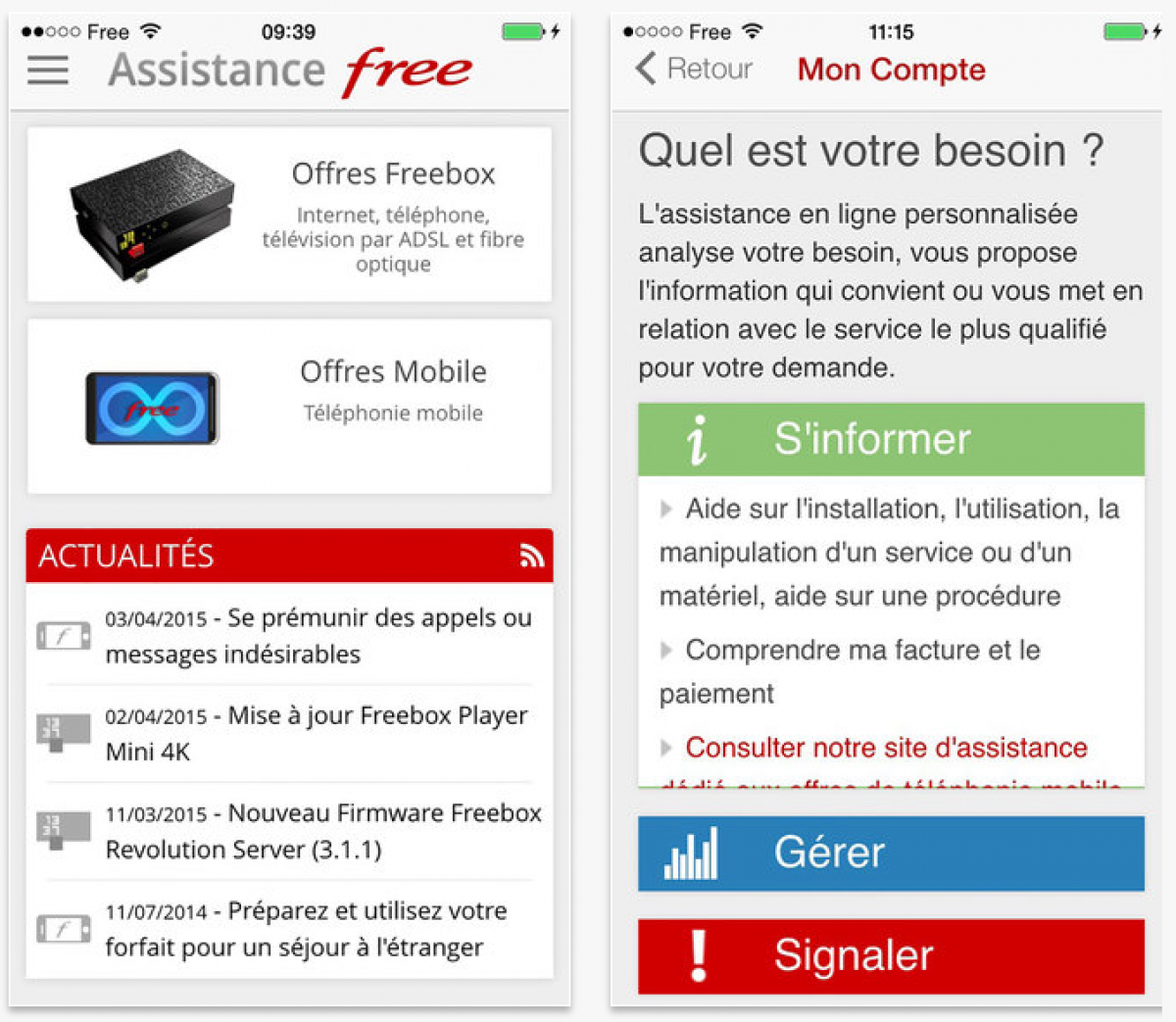 Une mise à jour est disponible pour la version iOS de l’application “Assistance Free – Face To Free”