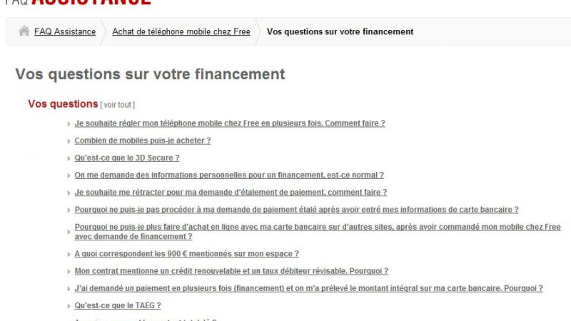 Free Mobile : Une nouvelle rubrique d’aide pour le financement des mobiles