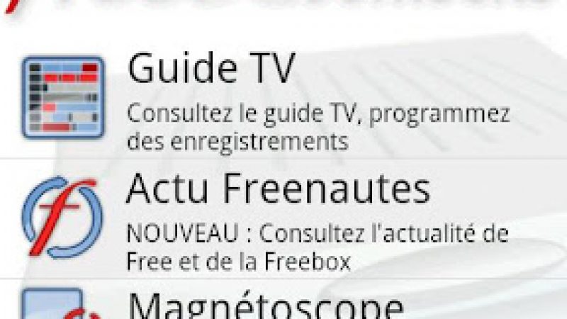 L’application Freebox Mobile ajoute plusieurs nouveautés