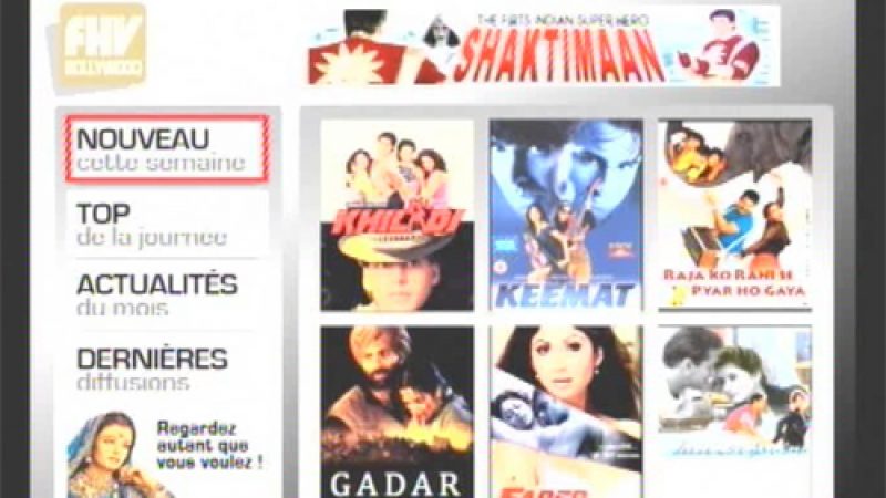 Nouvelle chaîne sur Free Home Vidéo : FHV Bollywood