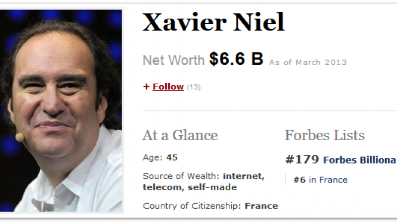 Forbes : Xavier Niel (Free), l’homme qui valait 5 milliards