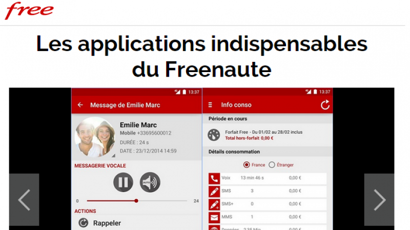 Le portail de Free vous propose de découvrir « les applications indispensables du Freenaute »