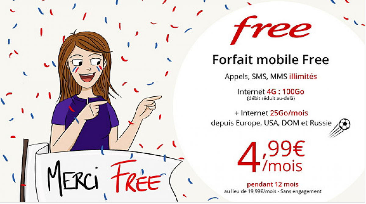 Forfait Free Mobile à 4,99€ : c’est reparti pour un tour