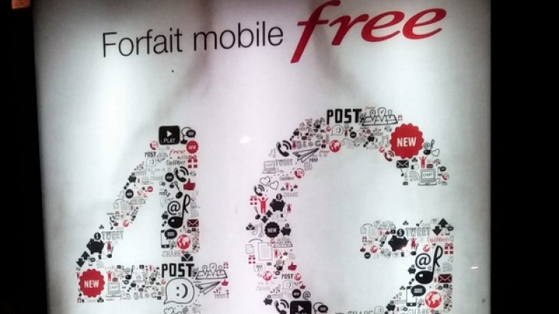 Découvrez une nouvelle affiche publicitaire sur la 4G Free Mobile