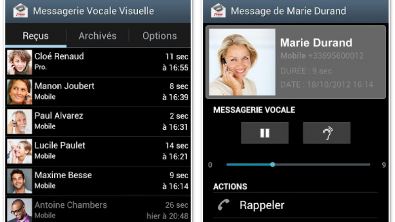 [MàJ] Free Mobile : Mise à jour de l’application « Messagerie vocale visuelle »