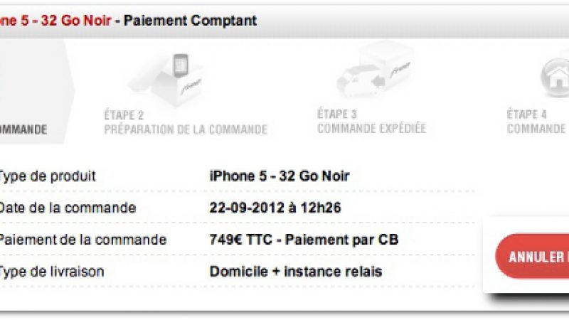 FreeMobile : « Annuler ma commande » d’iPhone 5 depuis l’espace Abonné