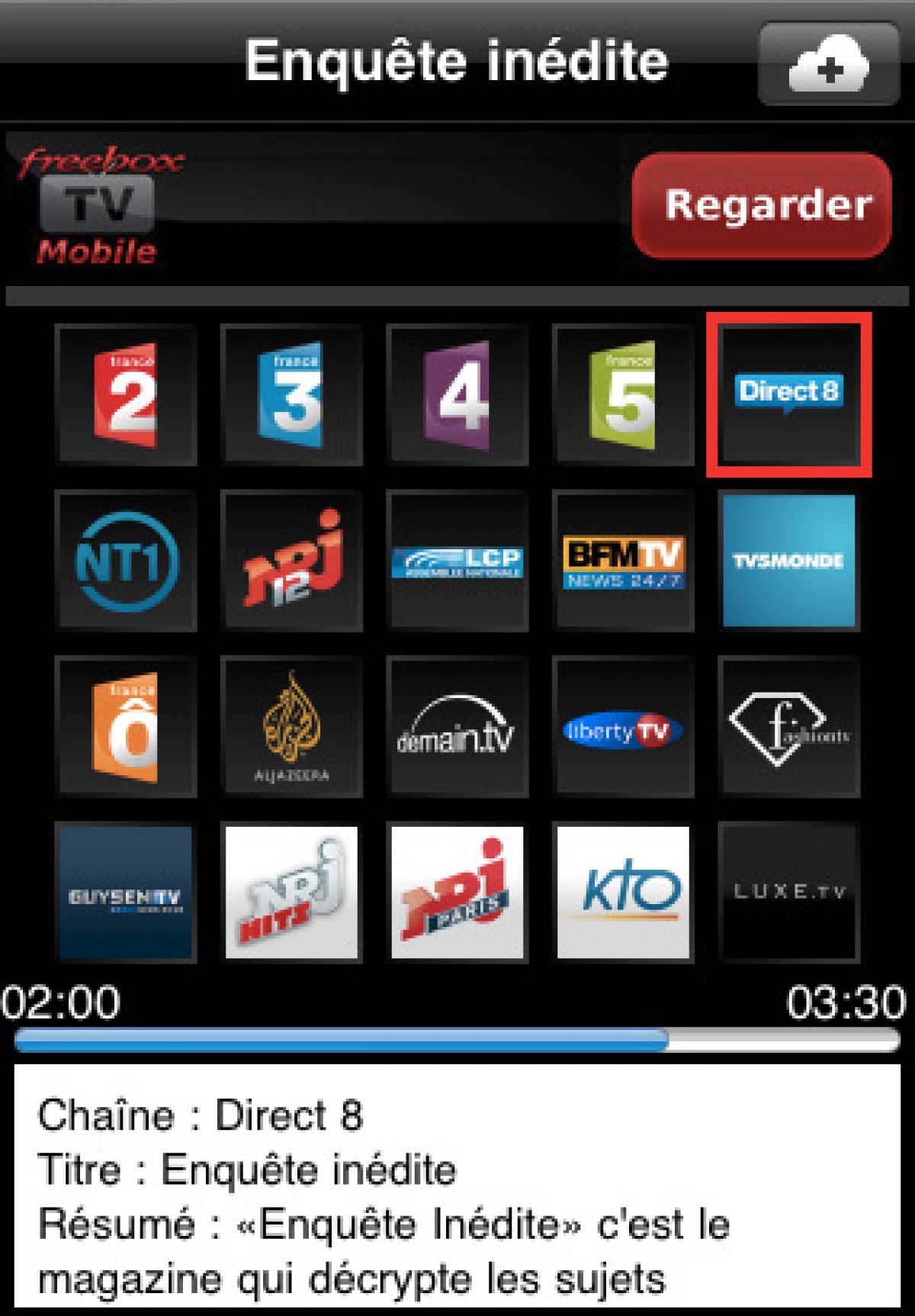 Freebox Tv Mobile (iPhone) mise à jour