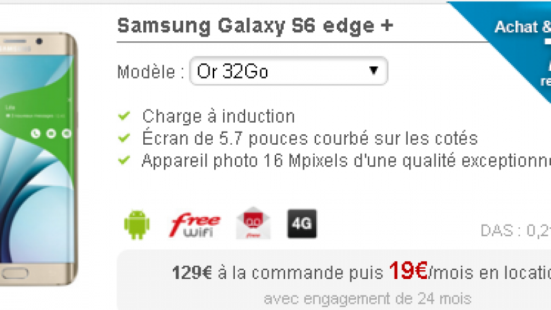 Free Mobile : 50€ ou 70€ remboursés sur l’achat et la location des Galaxy haut de gamme