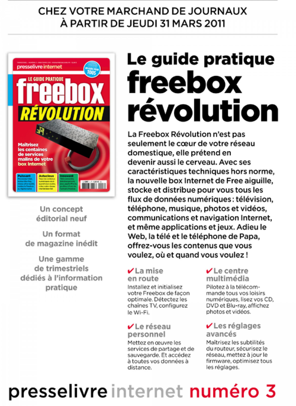 Découvrez le nouveau guide pratique Freebox Révolution dans vos kiosques