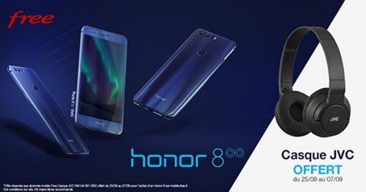 Nouveau smartphone disponible chez Free Mobile : le Honor 8