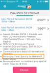 Spotify et Gameloft sont briévement apparu en “bonus” chez Bouygues Télécom