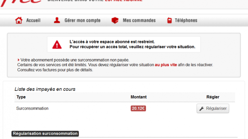 Free Mobile : La possibilité d’anticiper une surconsommation