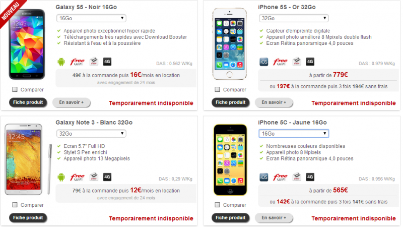 Boutique Free Mobile : de nouveaux terminaux font “le pont”