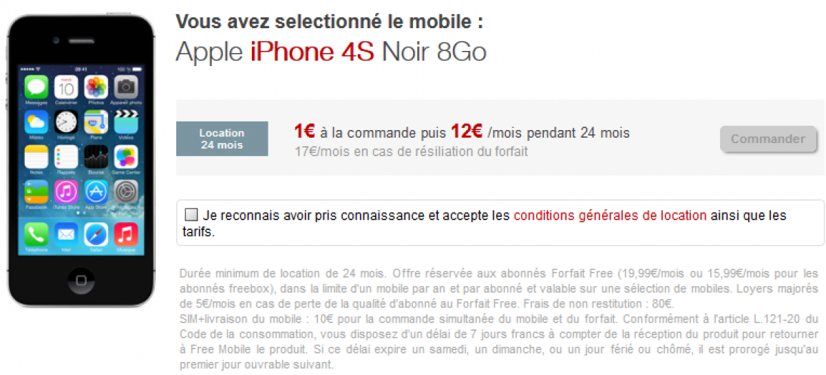 Free Mobile : l’iPhone 4S de retour parmi les smartphones proposés à la location