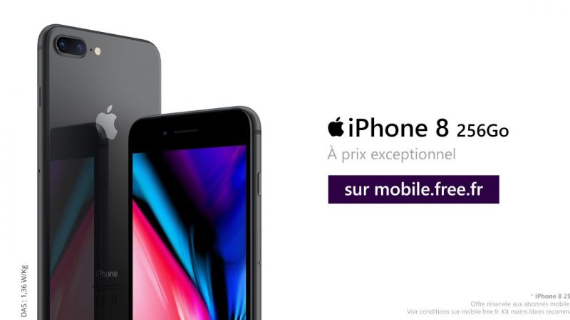 Free Mobile : baisse exceptionnelle de 100€ sur l’iPhone 8