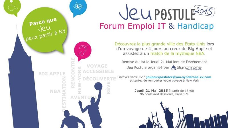 Jeu Postule 2015 : l’école 42 accueille le 1er « forum emploi IT & handicap »