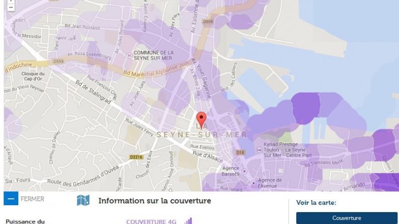 Couverture et débit 4G Free Mobile : Focus sur la Seyne sur Mer