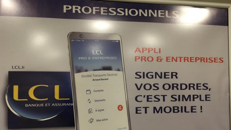 Clin d’œil : A la banque LCL, on est chez Free Mobile, et en 4G