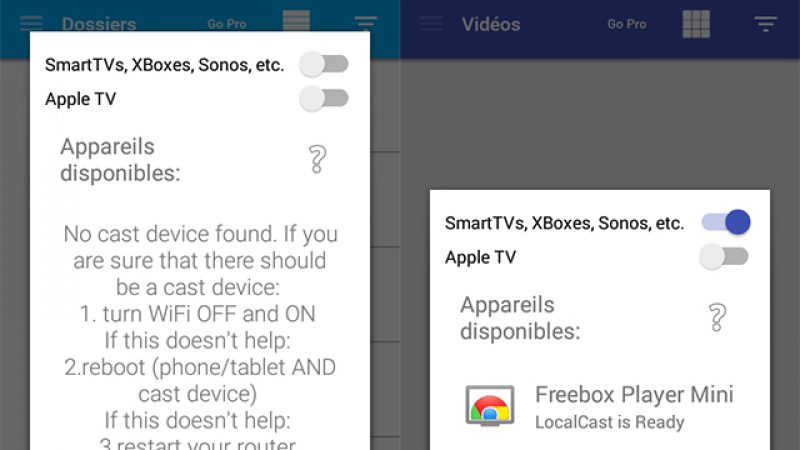 Castez le contenu de votre smartphone sur votre Freebox mini 4K
