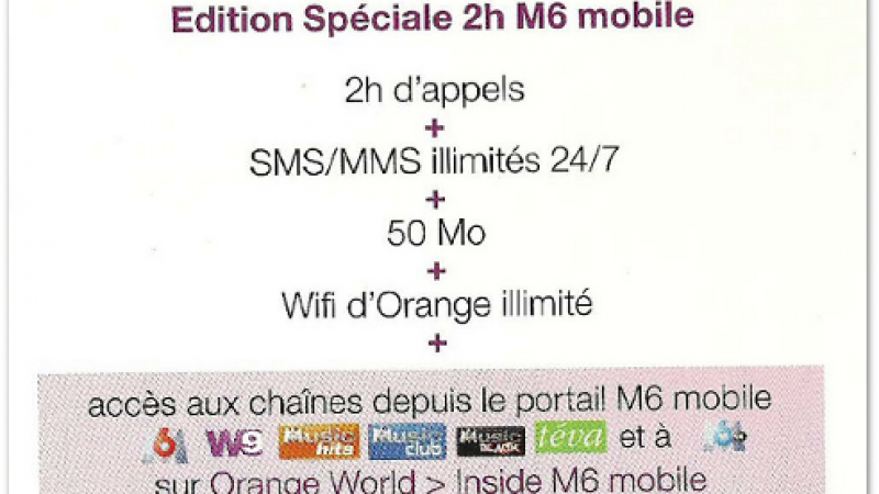 Découvrez, en avant-première, le nouveau forfait « Edition Spéciale 2H » de M6 Mobile