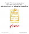 Les Free Centers élus Meilleure Chaîne de Magasins de téléphonie