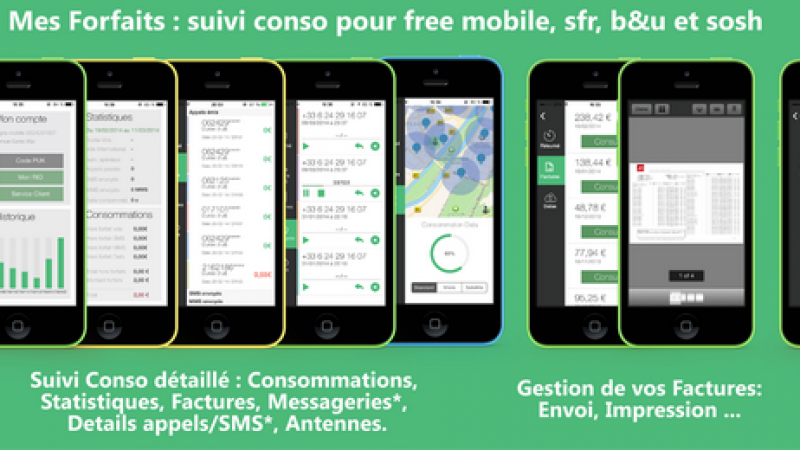 « Mes Forfaits », une application de suivi conso multi-opérateurs et multi-comptes ! 10 licences à gagner !