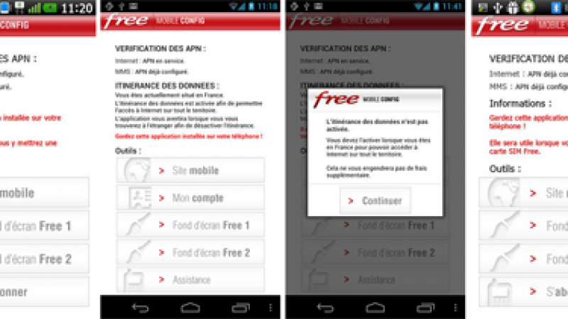 Free Mobile : Nouvelle mise à jour pour Mobile Config