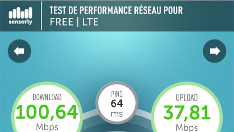 4G Free Mobile : des débits qui dépassent les 100 Mbit/s en conditions réelles !