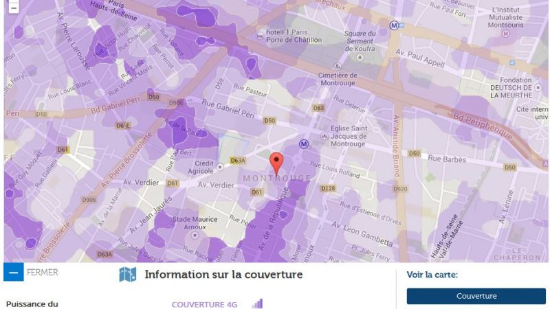 Couverture et débit 4G Free Mobile : Focus sur Montrouge