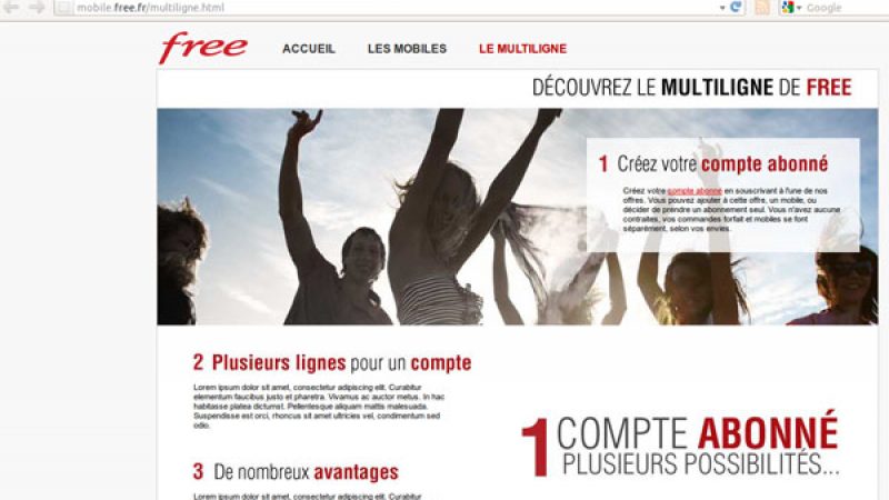 Une fuite laisse découvrir ce que devrait être un des prochains services de Free Mobile: Le Multiligne